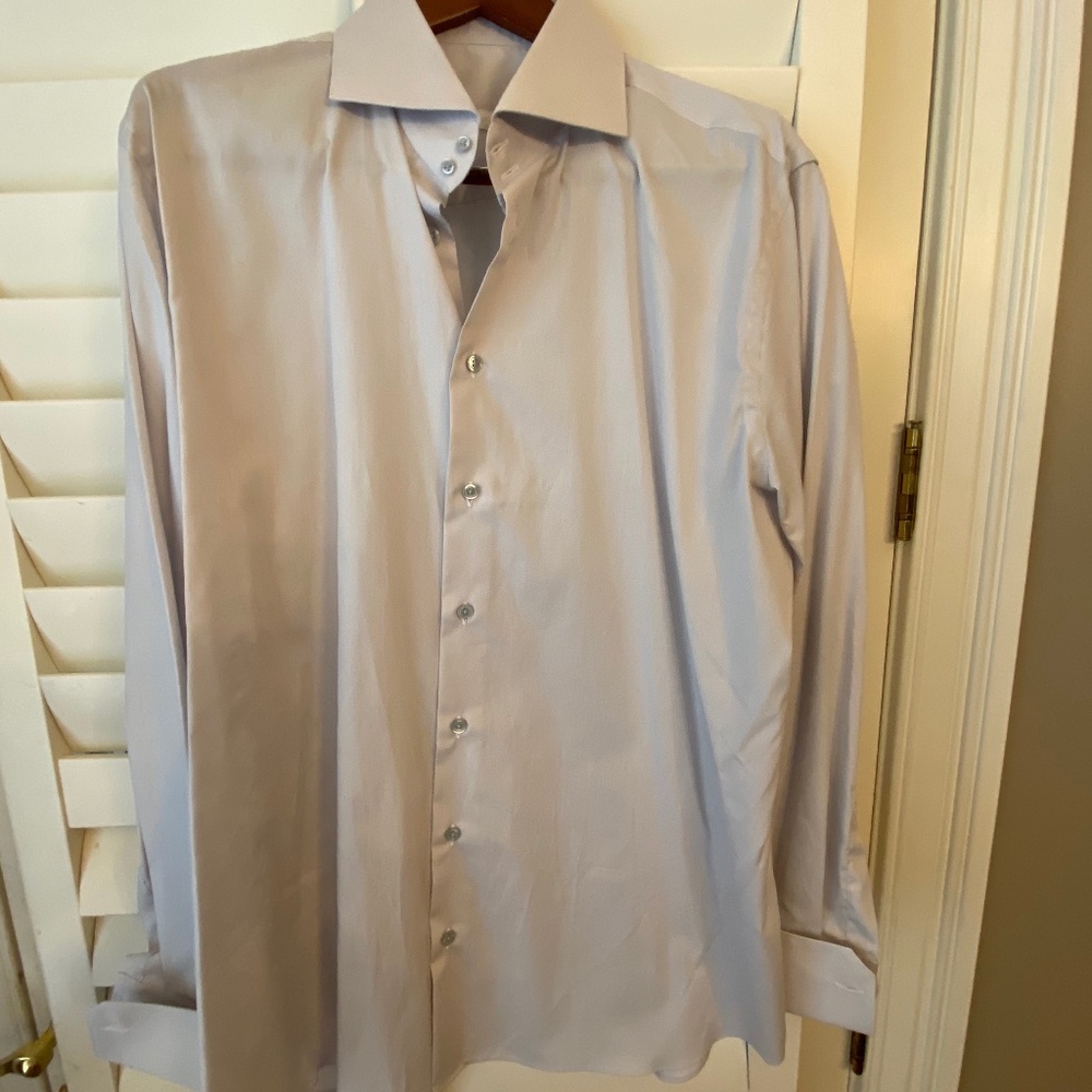 Sebastian Cruz Couture Men's Grey Button Down Size 18 XL